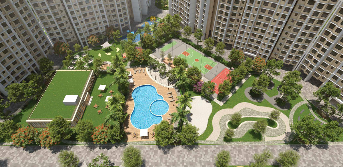 Exterior view of Raunak Maximum City magnificent towers